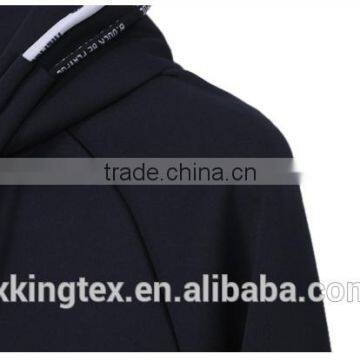 Zipper Pocket On Sleeve Two String Ribbing With Spandex Hem Blank Good Quality Hoodies Wholesale Chest Printing photo-4