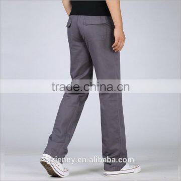 OEM Service Clothing Custom Simple Design Black Cotton Trousers Mens Cargo Pants photo-2