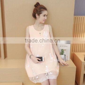 Zm51278a Direct Sold From Factory Lace Ladies Maternity Dress Pragneant Clothes photo-3