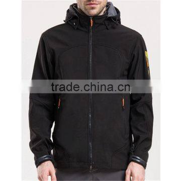 2017 Stock OEM Service Softshell Mens Custom Winter Jacket With Thick Hood Clothing Factories in China photo-2