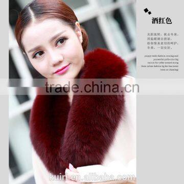 Genuine Fur Scarf Fox Fur Ring Autumn Winter Shawl Coat Collar Decoration High Quality 100% Real Collar photo-3