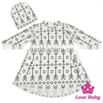 Korean Style Children Spring Clothes Long SLeeve Flower Pattern Printed A Line Design Baby Girl Dress photo-4