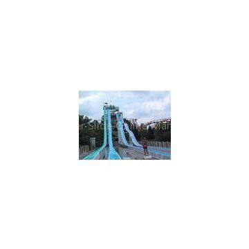 steep slope interactive race Free Fall Water Slide , 20m long family Slides