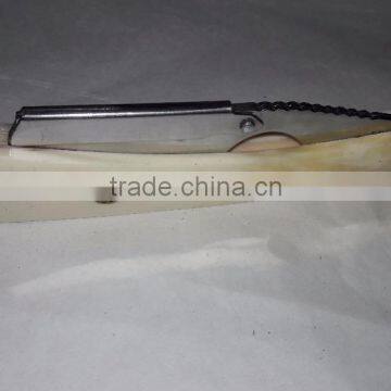 Single Blade Stainless Steel Metal Shaving Razor With Bone Handle photo-4