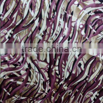 2014 New design 100% polyester printed KS four way stretch velvet fabric,dress and upholstery cover fabric