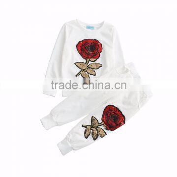 B22627A 2017 Children's Autumn Embroidered Sequins Casual Wear Clothing Sets photo-5