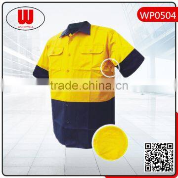 Reflective Men's Short Sleeve Work Shirt