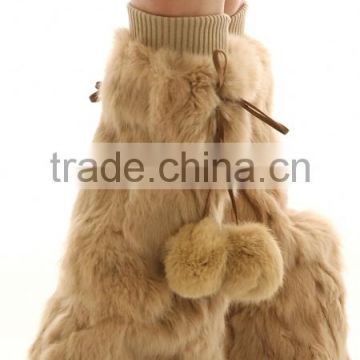 YR129 Fashion Hot Sale Wholesale Rabbit Patchwork Fur Leg Warmer