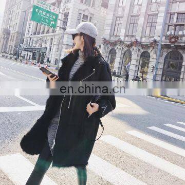 2016 Hot Sale Warm Winter Ladies Shearling Sheepskin Long Coat