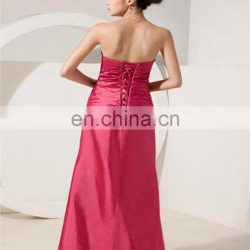 2018 Elegant Sweetheart Floor Length Evening Dress Beaded Ruched Lace-up Mother Of The Bride Dress With Jacket photo-5