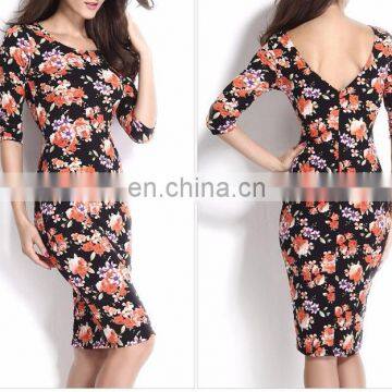 body shaped elegant hollow out dress