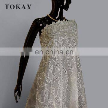 Factory price plain white fabric swiss net lace fabrics for sale