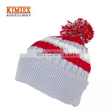 Winter Knitted Beanie Hat with pom pom