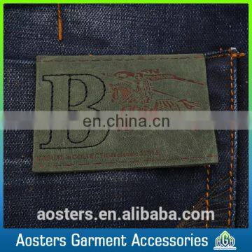 custom fashion design embossed pu leather sofa patches