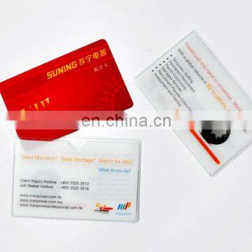 Clear PVC card holder with customized logo for promotion