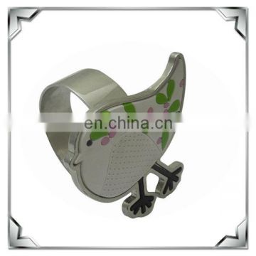 Metal+PVC Napkin Ring with Bird Shape