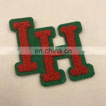 cheap custom iron on chenille letters patches for letterman jackets