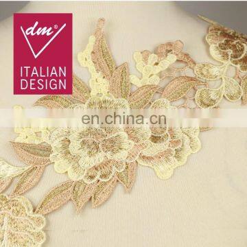 New Arrival machine knitted golden lace trim for garments