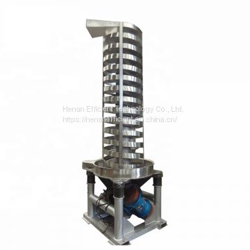 Vibrating vertical spiral conveyor