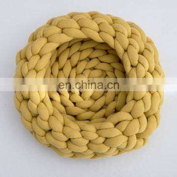 Luxury Crochet Super Chunky Pet Product Arm Knitting Cotton Tube For Soft Cat Bed photo-5