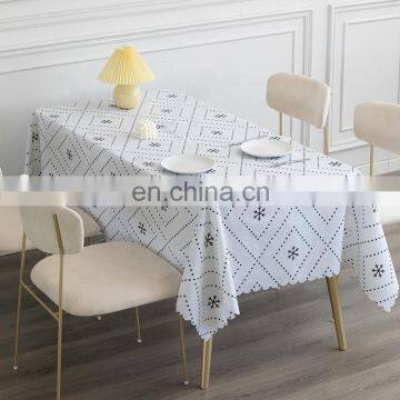 Kitchen Accessories Cheap 100% Polyester Oilproof Dinning Table Cover Waterproof Tablecloth photo-7