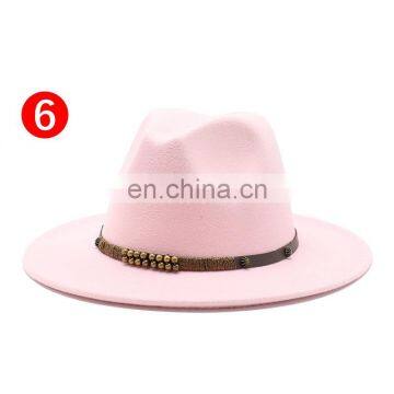 Autumn and Winter Woolen Jazz Hat British Classic Flat Hat European and American Men Women Fedora Hats Flat-brimmed Fashion Cap photo-5