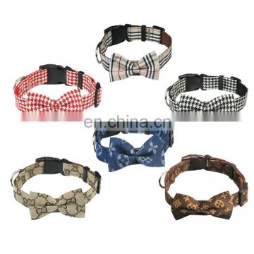 Skin-friendly new arrived pet accessories dog bow collar and leash set