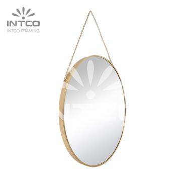 Metal Framed Decorative Wall Mounted Mirror With Hanging Chain, Aluminum Framed Mirror, Custom Mirror Frames photo-2