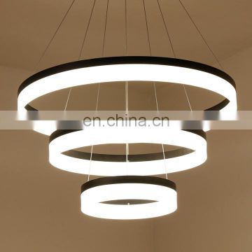 LED modern restaurant pendant lights living room lamp acrylic circular fashion creative chandelier