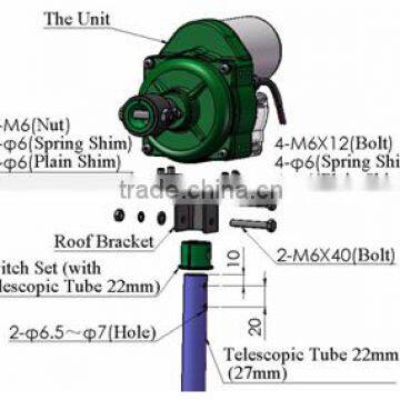 Electric greenhouse curtain gear winder