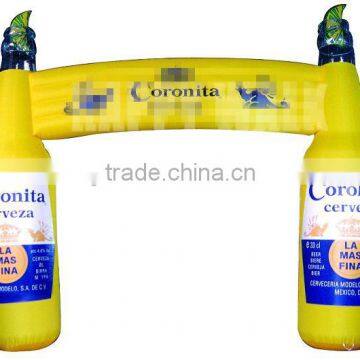 Custom New Design Giant oxford cloth advertising bottle shape inflatable arch