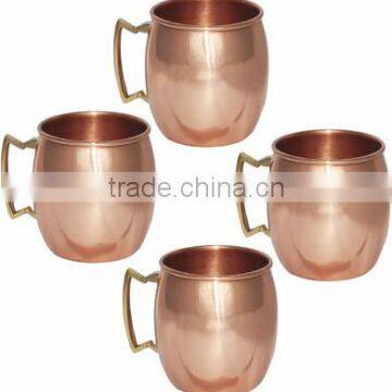 Shiny Finish Copper Beer Mug With Beautiful Brass Handle photo-2