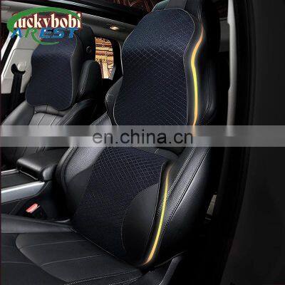 Car Pillow Seat Head Neck Rest Massage Auto Pillow Space Memory Headrest Car Cover Vehicular Pillow Seat Headrest Accessories 01