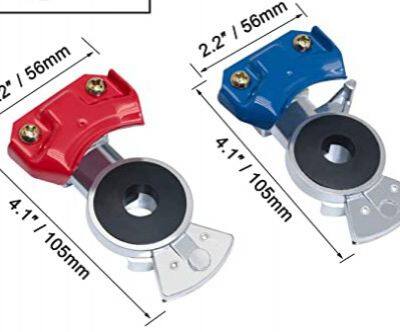 Service Emergency Glad Hand, Anodized Aluminum Extension Handle, Grips and Seals for Semi Truck Trailer Tractor RV, Air Brake Coupling Handshake, Gladhand Connector photo-3