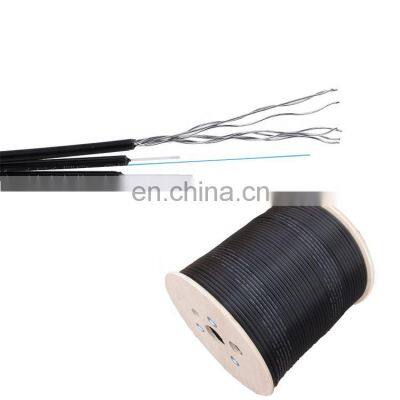 wire fiber optic Drop Cable 1C Outdoor Flat Type G.657A FRP Support Stand Wire 7x0.4mm fibra optica drop 1 core