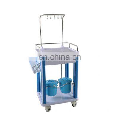 Superior Quality adjustable ABS medical  IV cart infusion trolley with draws  for Hospital