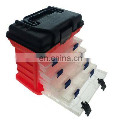 Multi-functional 4 layers  big plastic  Fishing tackle lure storage boxes