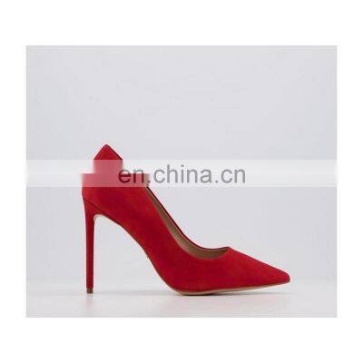 Red color women high heel pump sandals shoes