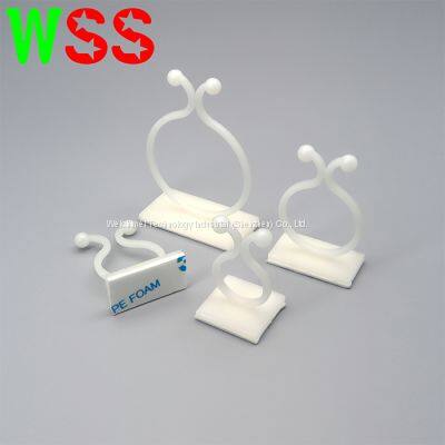 Wholesale Small Pack Plastic Injection Network Cable Clips Self Adhesive Cable Clips Plastic Cabl Clip