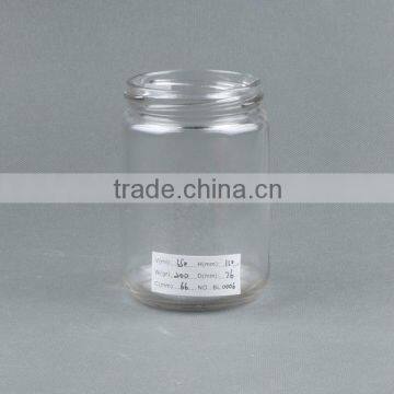 350ml clear glass jar with srew metal lids