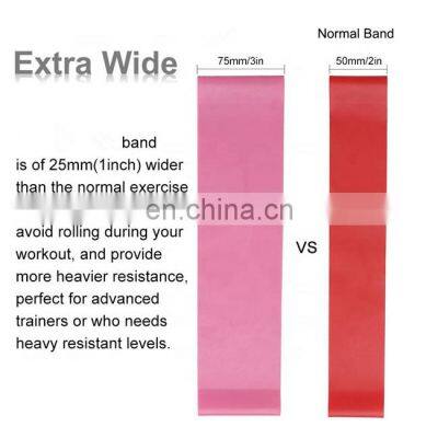 Extra Width 7.5cm Premium Resistance Loop Bands Fitness Booty Bands for Legs and Glutes photo-4