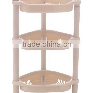 Plastic bathroom Storage Holders/4 layer plastic rack/household plastic items With wheels