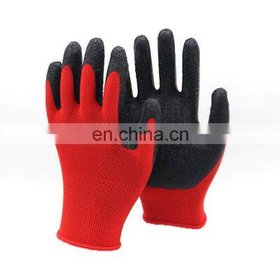 Grey Knitted Gardening Grey Gripped Factory Made Gristle Guante de Latex Palma Recubierta Light Work Gloves