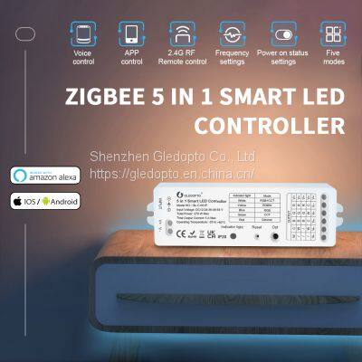 Gledopto Pro 5 IN 1 ZigBee and 2.4GHz RF Controllable LED Receiver GL-C-001P 12V-54V