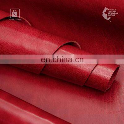 2021 Top Selling Beautiful Pull-Up Effect 1 mm Thickness 10sqft Vegetable Tanned Genuine Leather Manufacturer