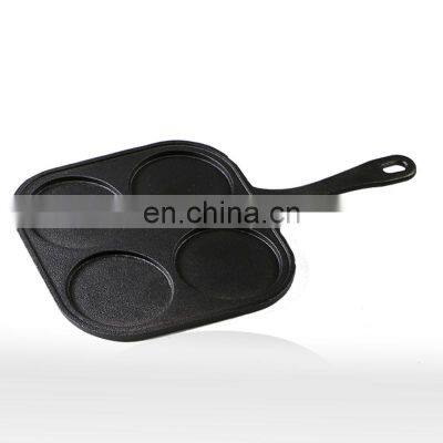 Cast Iron Kitchen 3-Cup Frying Egg Pan Multifunctional Breakfast Fryer Skillet Fryer Mold Cooking Pan Cookware photo-5