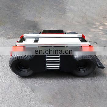 Ackerman steering logistics vehicles 4 wheel robot platform delivery robot chassis with 4 express cabinets