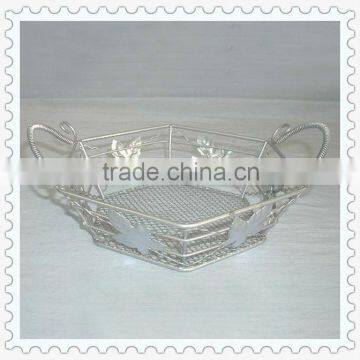 decorative antique hexangular small wire mesh baskets