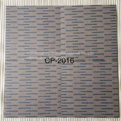 Office imitation carpet PVC floor glue waterproof wear-resistant blue horizontal stripe stone plastic floor Guangdong factory wholesale LVT floor