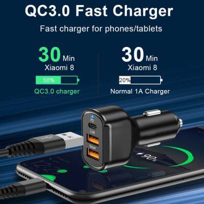 30W PD USB C Car Charger Quick Charge PD3.0 Phone Charger Type C Fast Charging For IPhone 15 14 13 12 11 Pro Max photo-4